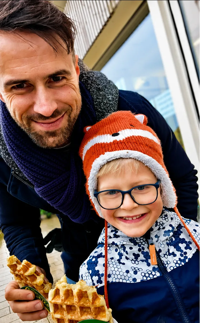 Dieter met zijn zoon